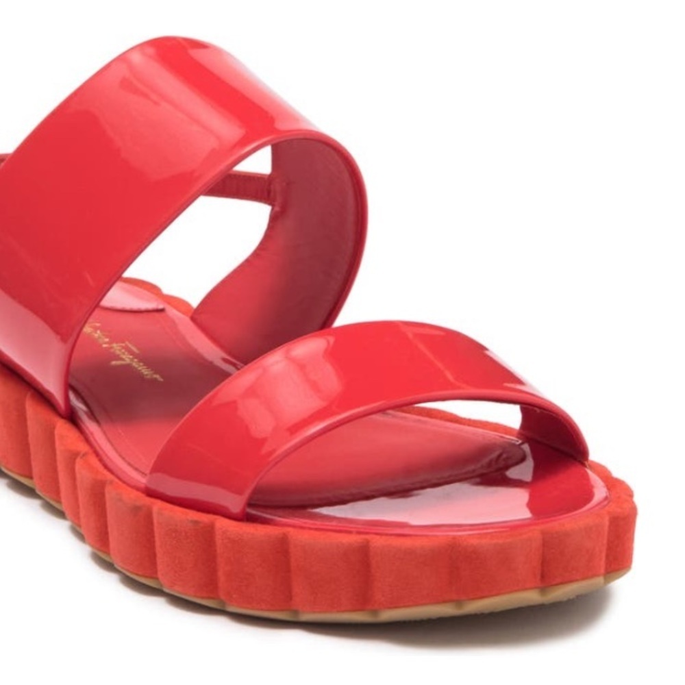 Salvatore‎ Ferragamo | Luisa” Patent Leather Sandal